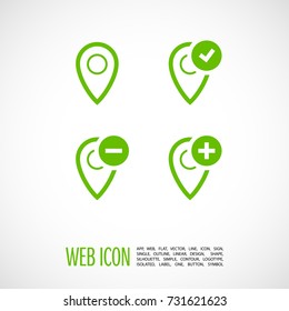Location landmark line vector icon