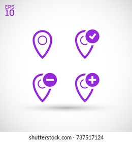 Location landmark line vector icon