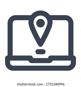 Location for Laptop Icon, Map and Navigation Place and other Icon For User Interface Or Website