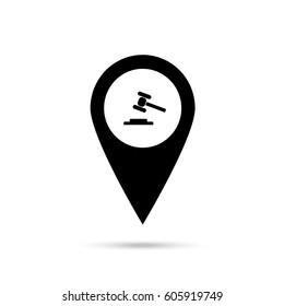 location law icon. Black icon