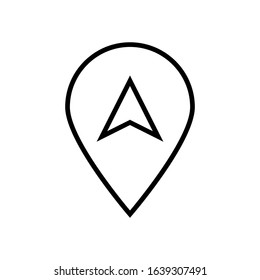 location line art vector icon - ui icon vector