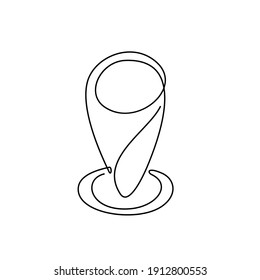 location Line Art vector illustration.Continuous line location design