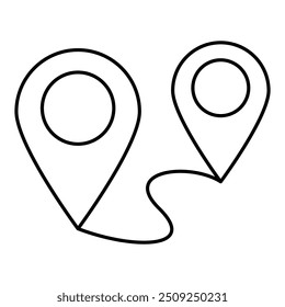 Location Line Icon. Contact Icon Editable Stroke Vector Illustration