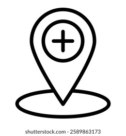 Location Line Icon Design For Personal And Commercial Use