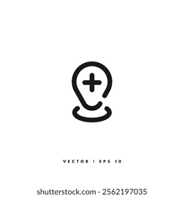 Location Line Icon. Editable Stroke