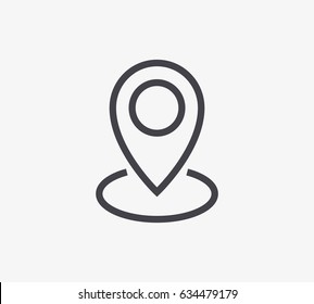 Location Line Icon. Editable Stroke.