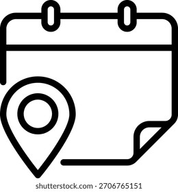 ícone da linha de localização vetor de ilustração
