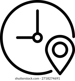 Vector de ilustración de icono de línea de ubicación