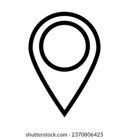 Icono de línea de ubicación. Mapa del símbolo del pin. El diseño se puede usar para aplicaciones web y móviles. Ilustración del vector	
