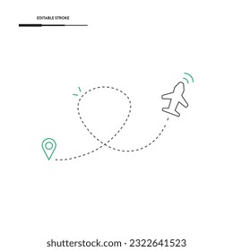 Location Line Icon Vector Design. 