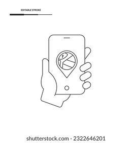 Location Line Icon Vector Design.