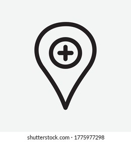 Icono de línea de ubicación - Ilustración vectorial