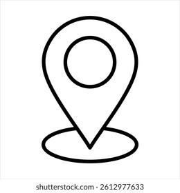Location Line Icon Vector Illustration