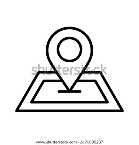 Location line icon vector illustration