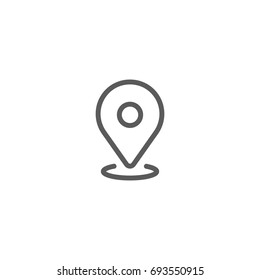 Location line icon, Vector on white background