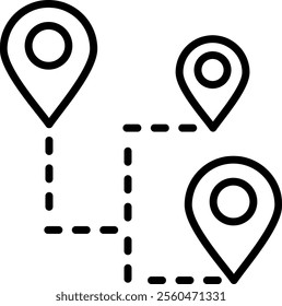 Location Line Vector Icon Design