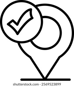 Location Line Vector Icon Design