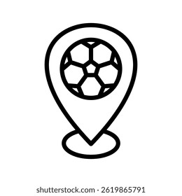 Location Line Vector Illustration Isolated On White Background.