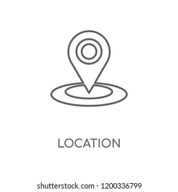 Location linear icon. Location concept stroke symbol design. Thin graphic elements vector illustration, outline pattern on a white background, eps 10.