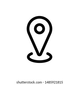 Location linear icon, map pin symbol. Gps marker symbol.