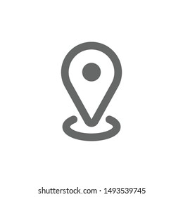 Location linear icon, map pin symbol. Gps marker symbol.
