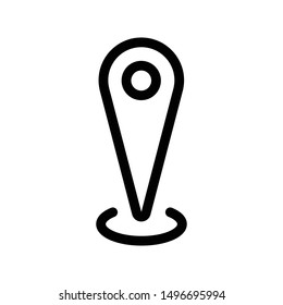 Location linear icon, map pin symbol. Gps marker symbol.
