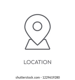 Location linear icon. Modern outline Location logo concept on white background from Maps and Locations collection. Suitable for use on web apps, mobile apps and print media.