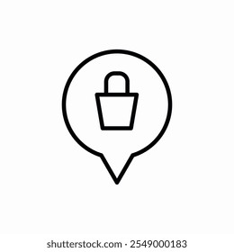 signo de Vector de icono de bloqueo de ubicación