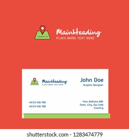 Location logo Design with business card template. Elegant corporate identity. - Vector