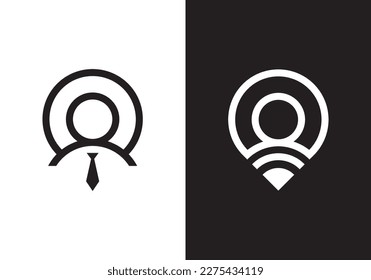 location logo design. creative job work symbol icon vector.