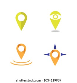 Location logo design vector maps illustration emblem isolated