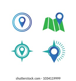 Location logo design vector maps illustration emblem isolated
