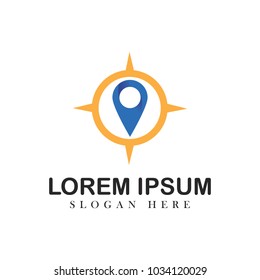 Location logo design vector maps illustration emblem isolated