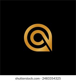 location logo golden, luxurious and modern, cool, minimalist
