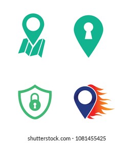 Location logo / icons vector illustration emblem isolated maps navigation 