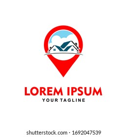 location logo, pin map symbol vector 