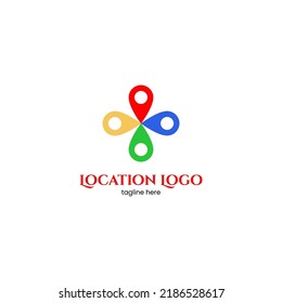 location logo vector, colorful location logo company vector design.