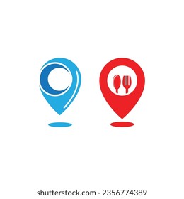 Location logo vector illustration business element and symbol