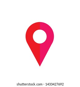Location Logo Vector Pin Sign Flat Design