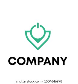Location Logo Vector Pin Sign Flat Design template travel 