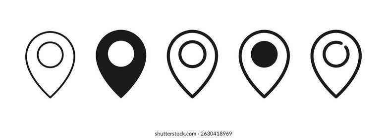 Location logotype icon. Position vector icons.