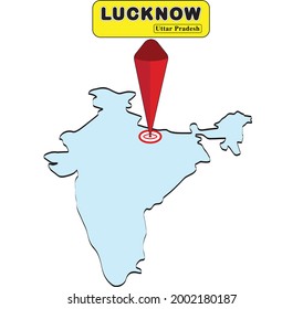 location of Lucknow Uttar Pradesh India on map