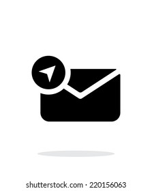 Location mail icon on white background. Envelope signs for applications. Vector illustration.