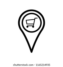 location mall, store icon  vector template