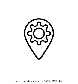 location management icon in vector. Logotype