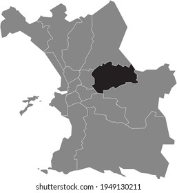 Location map of the 12th Arrondissement (Les Caillols, La Fourragère, Montolivet, Saint-Barnabé, Saint-Jean du Désert, Saint-Julien, Les Trois-Lucs) of Marseille, France