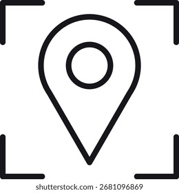 location, map, address icon. Location marker icon in a simple, clean design. in thin line style