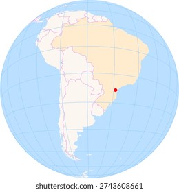 Location Map of Afonso Pena Int. Airport (Curitiba, Parana, Brazil). IATA-code: CWB. No labels at all.