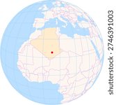 Location Map of Aguenar – Hadj Bey Akhamok Airport (Tamanrasset, Tamanghasset, Algeria). IATA-code: TMR. No labels at all.