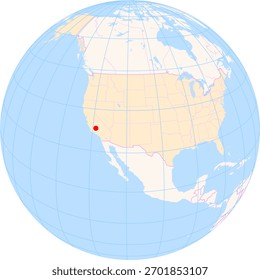 Mapa de Localização de Airport Meadows Field (Bakersfield, Estados Unidos). Código IATA: BFL. Sem rótulos.
